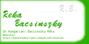 reka bacsinszky business card